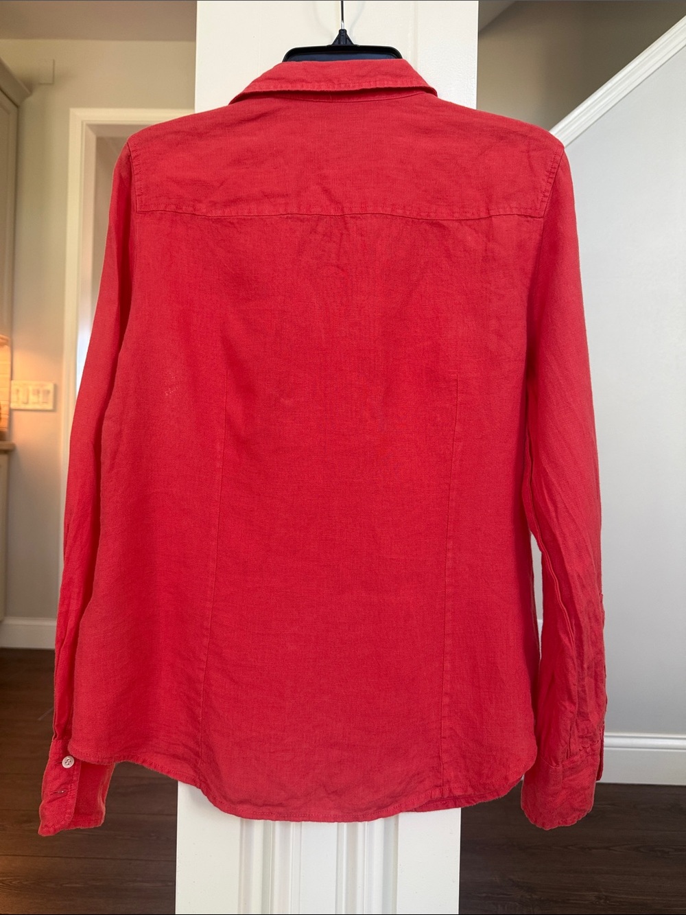 J. Crew Baird McNutt Orange Irish Linen Button Down 12 - Picture 4 of 8
